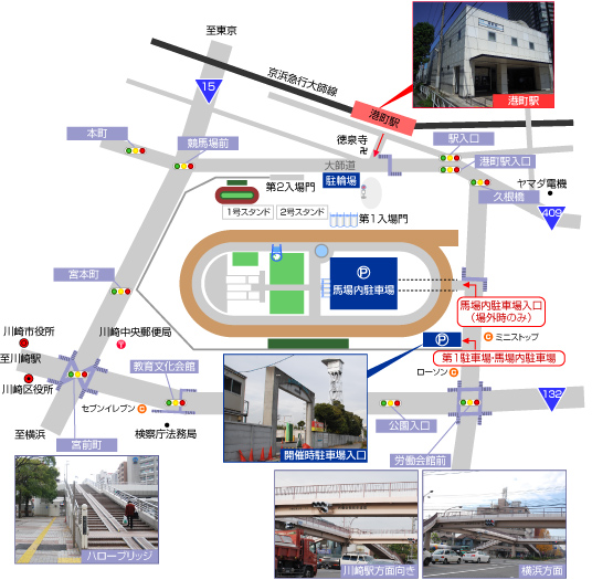 川崎競馬場駐車場マップ